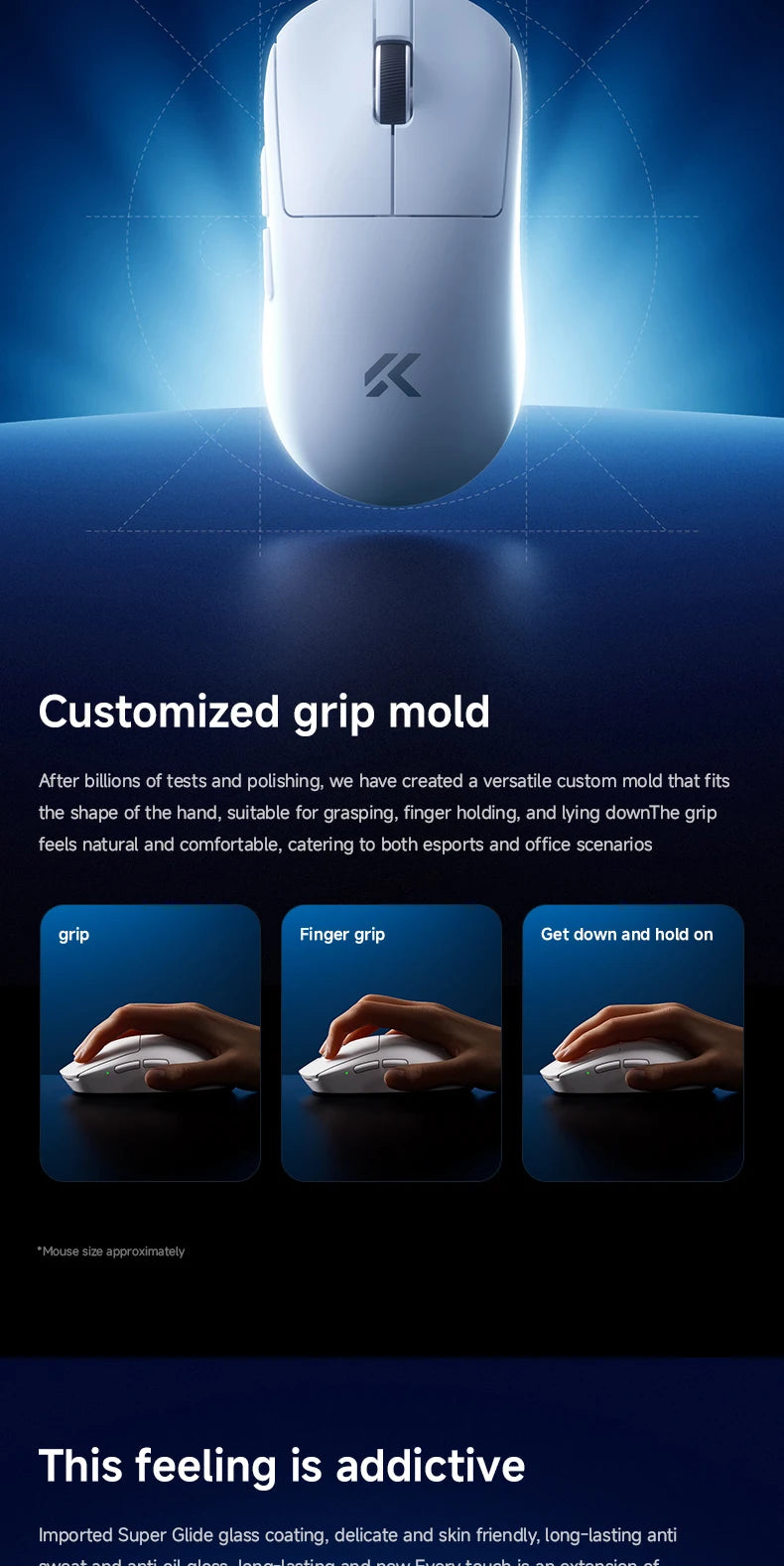 MCHOSE A7 V2 Ultra Pro Wireless Gaming Mouse 42000DPI PAW3950 8K