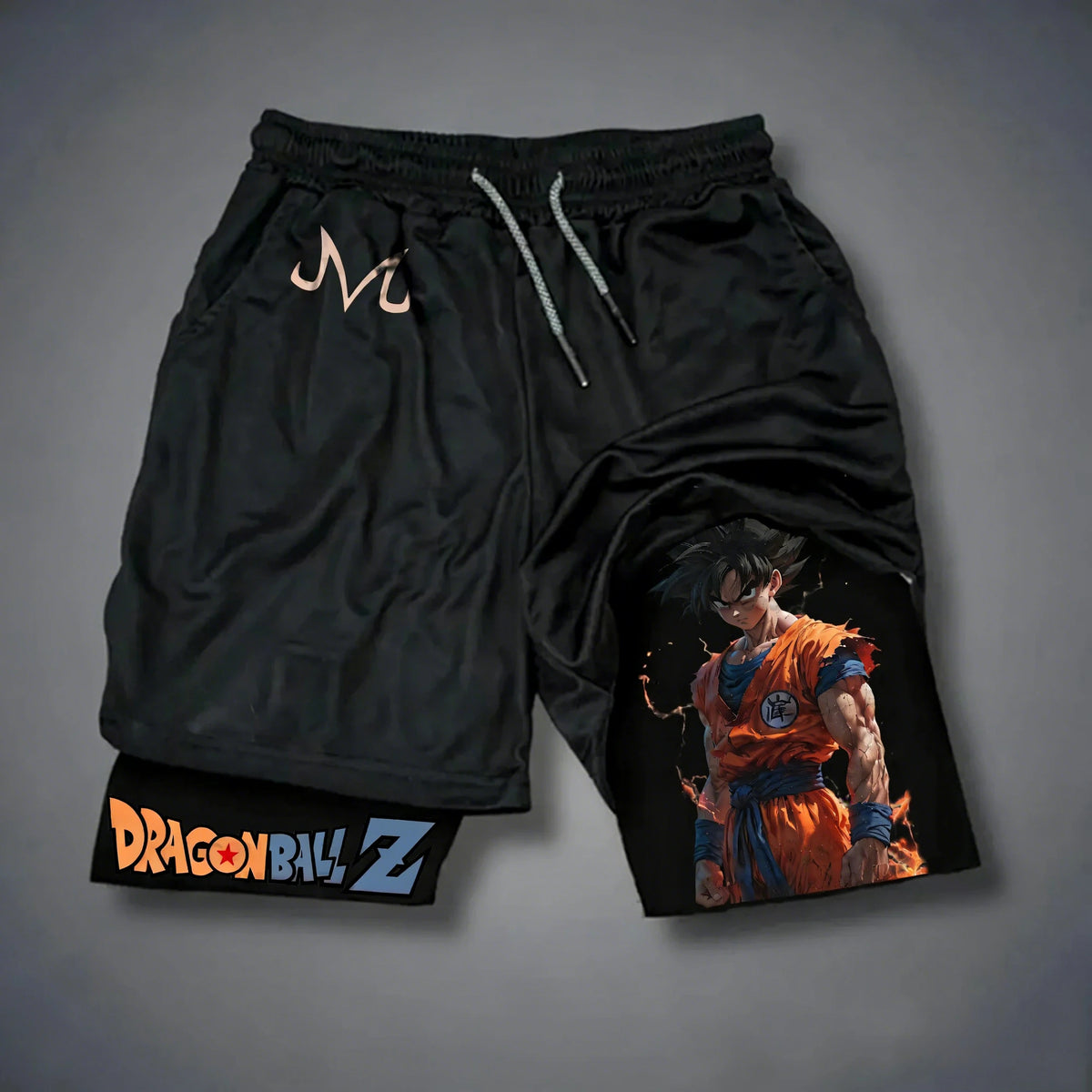 Dragon Ball Wukong Printed Double Layer Shorts Elastic Men's and Women's Spring and Summer Breathable Sports Shorts