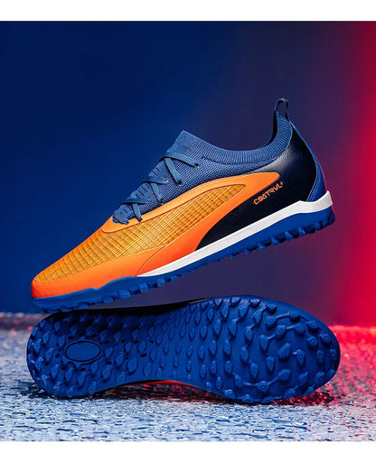 Neue Herren-Fußballschuhe für draußen, atmungsaktive Fußballschuhe für Erwachsene mit rutschfester Sohle, lange Stollen, Sportschuhe für Training, Jungen und Spiel, komfortabel