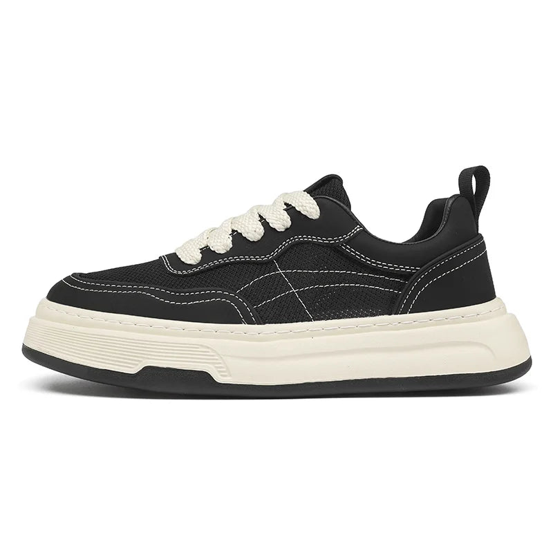 Sneakers da uomo ultraleggere in mesh traspirante 2025, scarpe casual alla moda con suola spessa, comode, con lacci, per la camminata quotidiana