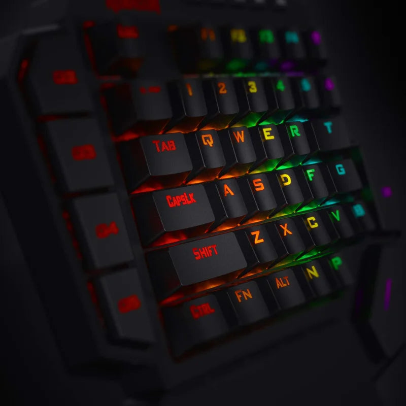 Redragon K585 DITI One-Handed RGB Mechanical Gaming Keyboard, 42-Key Hot-Swappable Gaming Keypad with Wrist Rest, Wired Type-C Professional Gaming Keyboard