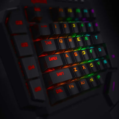 Redragon K585 DITI One-Handed RGB Mechanical Gaming Keyboard, 42-Key Hot-Swappable Gaming Keypad with Wrist Rest, Wired Type-C Professional Gaming Keyboard