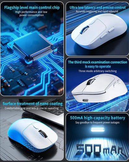 Silent Wireless Mouse 4 Colors Rechargeable Ergonomic Gaming Mice Dual-Mode Bluetooth Computer Gamer Mouse for iPad Office PC