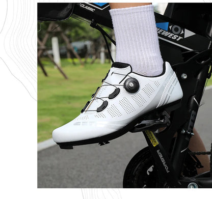 Unisex Cycling Shoes Speed Competitive Cycling Shoes SPD Road Bike Lock Shoes Breathable MTB Mountain Off-Road Cycling Shoes