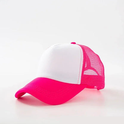Custom Hat with Logo Printing Polyester Mesh Trucker Hat Adjustable Dad DIY Logo Baseball Cap for Men Women