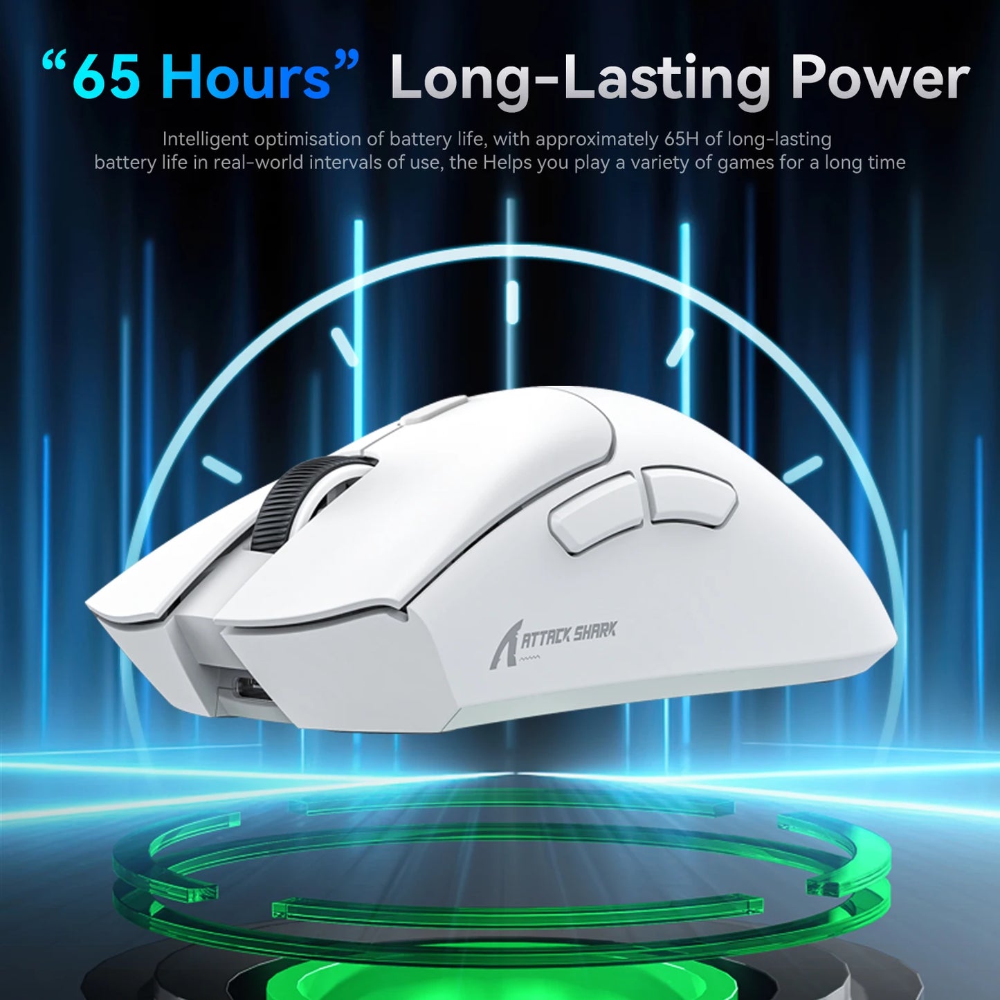 Attack Shark R1 Wireless Mouse Bluetooth Gaming Mouse, Viral Mouse Reviewed by Influencers PAW3311 Sensor, 1000Hz Return-rate
