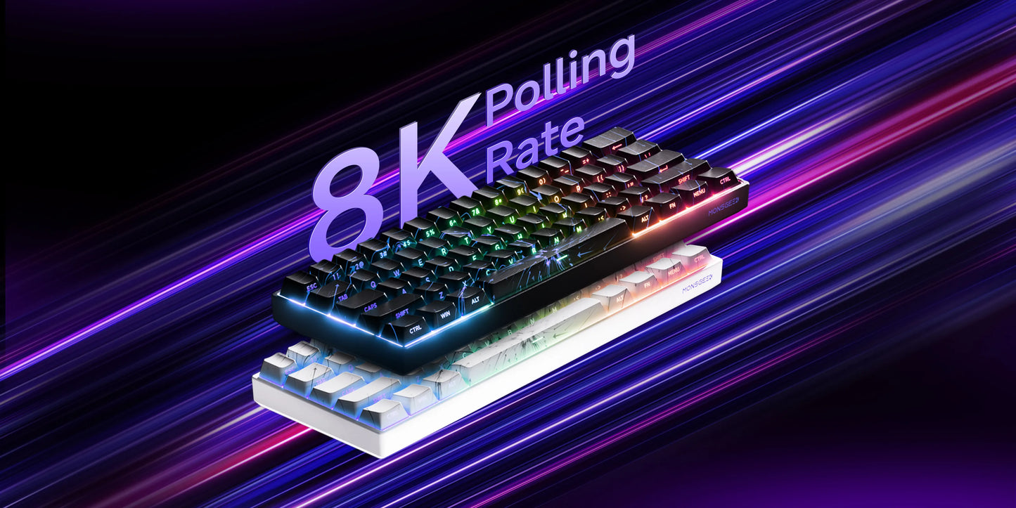 Akko MonsGeek FUN60 PRO&MAX HE Mechanical Keyboard Magnetic Switch 60% Gaming Keyboard Rapid Trigger 8K Custom Keyboard