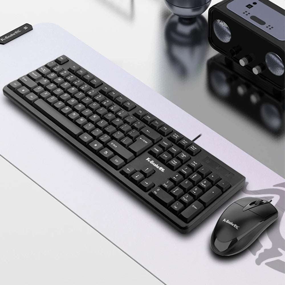 NEW USB Wired Keyboard For PC Computer Notebook Computer Keyboard with Optical Wired Mouse for Windows Mac OS Desktop Laptop PC