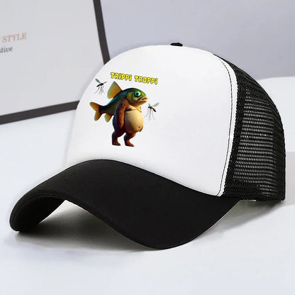 Italian Brainrot Kids Baseball Cap Boy Casual Hat Children Sports Sun Hats Tung Sahur Tralalers Shark Adjustable Bonnet Men Gift