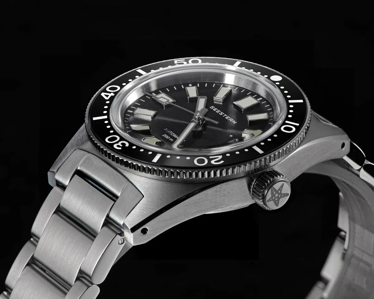 SEESTERN 62MAS Diving Watch Men Automatic Mechanical Wristwatch Luminous Bezel Waterproof NH35 Movement Sapphire Glass Bracelet
