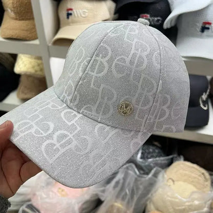 Letter-Printed Baseball Cap Casual and Versatile Baseball Cap Retro Fashion Comfortable Sun Hat for Women