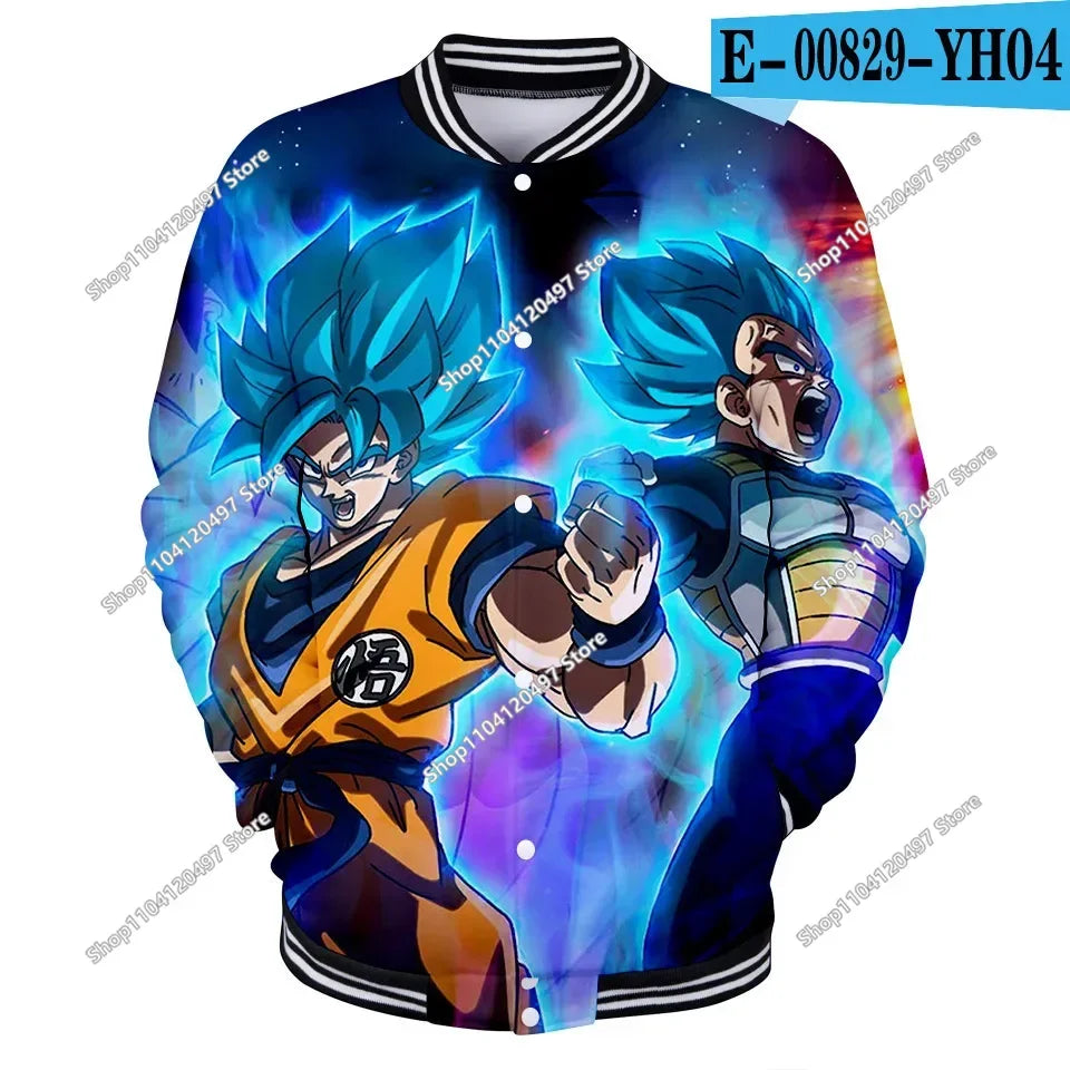 Dragon Ball Streetwear – baseballová uniforma pro muže a ženy, Son Goku, kostýmy pro dospělé, bundy, jarní a podzimní kabáty, svetry, mikiny, dárky