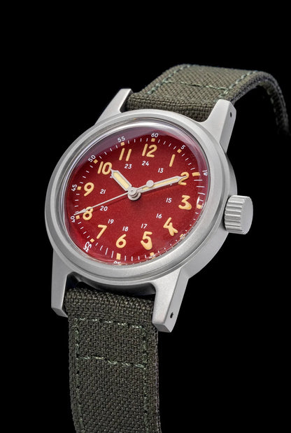 THORN Retro vojenské hodinky 36 mm s strojkem NH35A SHY-043 Sportovní hodinky Unisex Pánské a dámské Luxusní