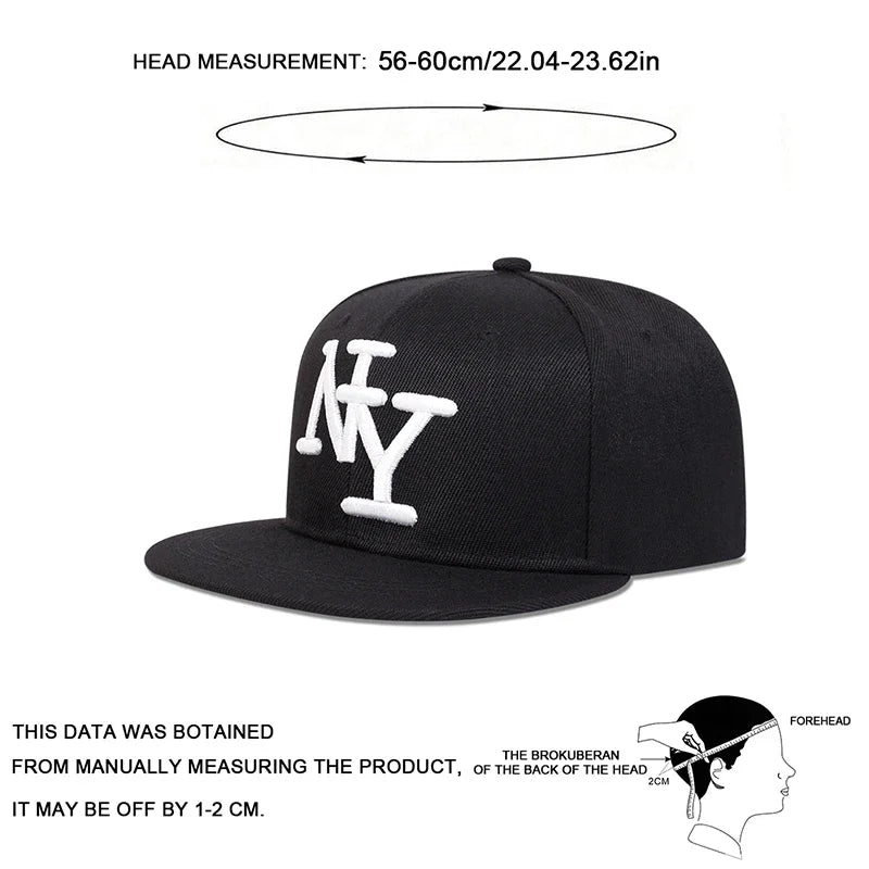 Unisex betűhímzéses hip-hop sapkák tavasz-ősz szabadtéri állítható alkalmi baseball sapkák napvédő sapka