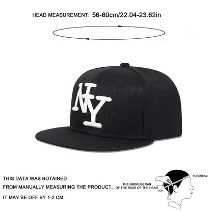 Unisex betűhímzéses hip-hop sapkák tavasz-ősz szabadtéri állítható alkalmi baseball sapkák napvédő sapka
