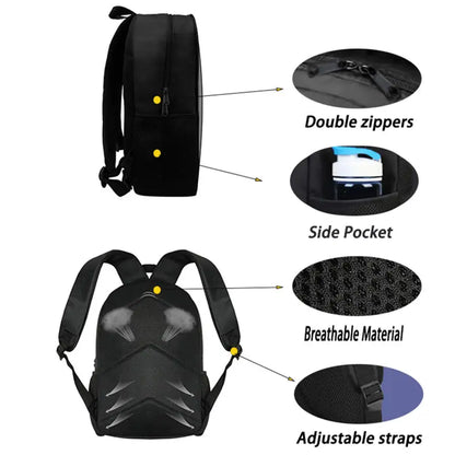 FORTNITE 3Pcs School Backpack Set,Front Pocket Bag Crossbody Pencil Case,Age5-10 Boys Girls Lightweight,Free 3D Printed Keychain