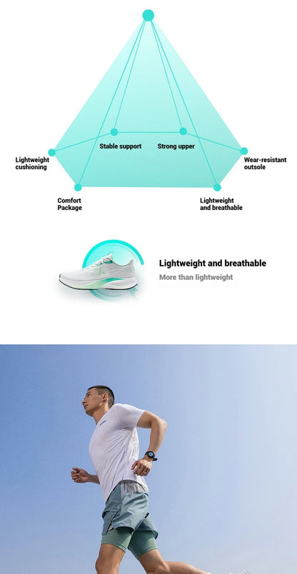 Xtep Light Wing 3 løbesko til mænd – sommermode, stødabsorberende, letvægts, avancerede sneakers 875219110034