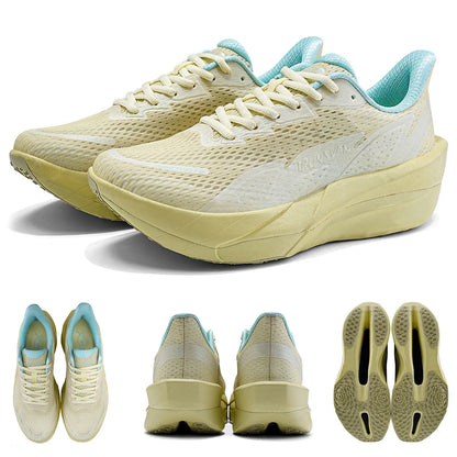 IRUNSVAN Carbonfaser-Sneaker – Laufschuhe für Anfänger und Fortgeschrittene – atmungsaktiv und bequem – Trainingsschuhe mit dicker Sohle – Unisex 130