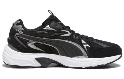 Chaussures de sport décontractées basses, respirantes et amortissantes Puma Milenio, couleur noire, 393489-01.
