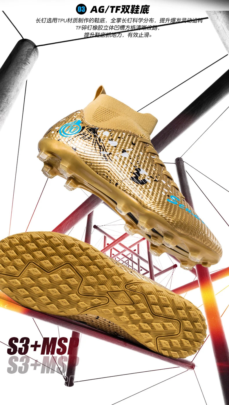 New Men Professional Soccer Shoes Non-slip Football Boots Unisex Breathable Futsal Sports New Cleats Drop Shipping Ultralight