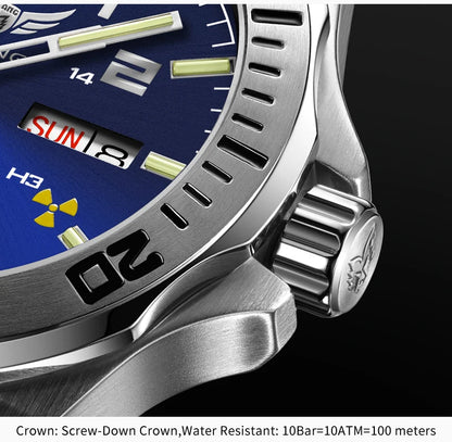 YELANG V1019 Men's Luminous Watch 44mm Mechanical Sapphire Miyota 8205 Automatic Movement 100m Waterproof Diver's Watch for Men