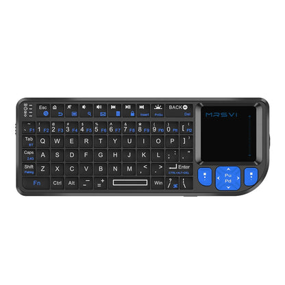 Teclado Bluetooth Mini MRSVI A8 PLUS, teclado sem fios 2.4GHz retroiluminado com touchpad para Android TV Box, Mac, portátil, Windows
