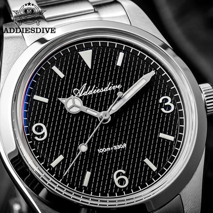ADDIESDIVE herenhorloge – 316L roestvrijstalen kast, waterdicht tot 10 bar, lichtgevend display, model AD2096 – Luxe quartzhorloge