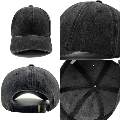 Retro Washed Distressed Baseball Cap Skull Embroidered Dad Hat Men Women Casual Adjustable Outdoor Sun Hat 260617