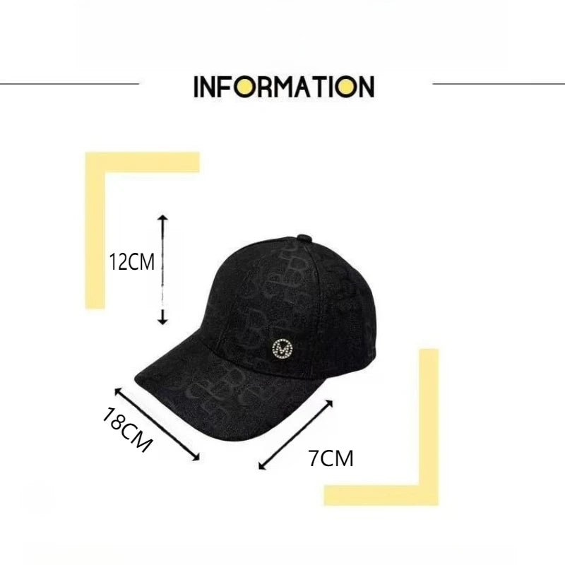 Letter-Printed Baseball Cap Casual and Versatile Baseball Cap Retro Fashion Comfortable Sun Hat for Women