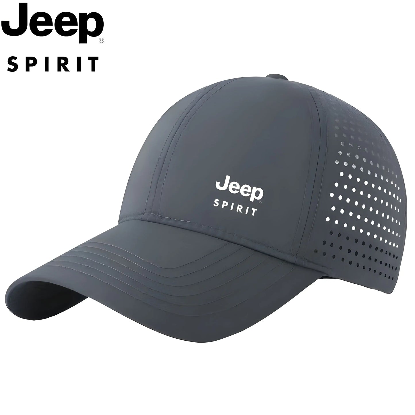 JEEP Quick drying Baseball Hat Summer Mesh Men's and Women's Sunshade, Breathable Sunscreen, Duck Tongue Hat