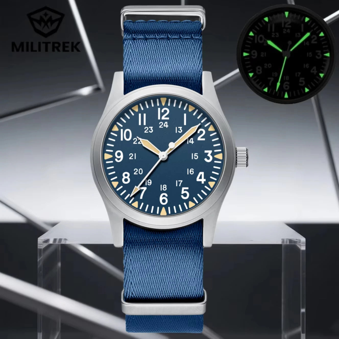 MILITREK 2026 New Military Retro Men's VH31 Quartz Watch 37mm Sapphire Stainless Steel 100m Waterproof C3 Luminous Watch for Men