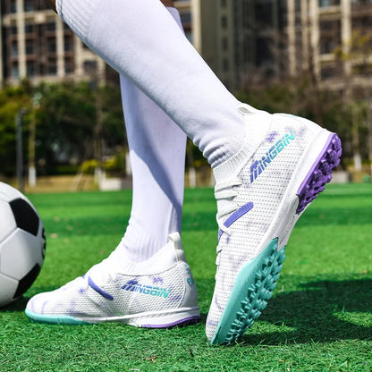 Chaussures de football en mesh respirant pour hommes, crampons de football professionnels, chaussures de football pour jeunes, antidérapantes, baskets pour hommes, Society Chuteira