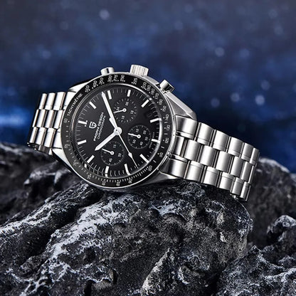 Ρολόι PAGANI DESIGN Moon – Πολυτελές χρονογράφος χαλαζία για άνδρες, σπορ στυλ, ζαφείρι με αντιανακλαστική επίστρωση, φωτεινή οθόνη