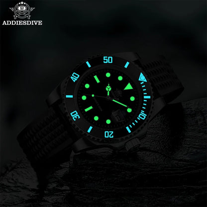 ADDIESDIVE Watch Men's Waffle Strap 200m Waterproof Outdoor Sports Watch C3 Super Luminous Quartz Watch  Relogios Masculino