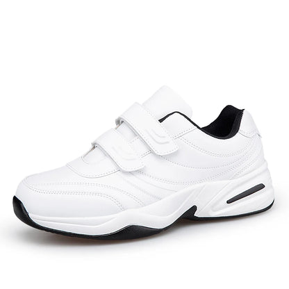 Baskets en cuir à crochet et boucle réglables pour hommes chaussures de sport décontractées baskets blanches Masculino Zapatillas Deportivas Tenis