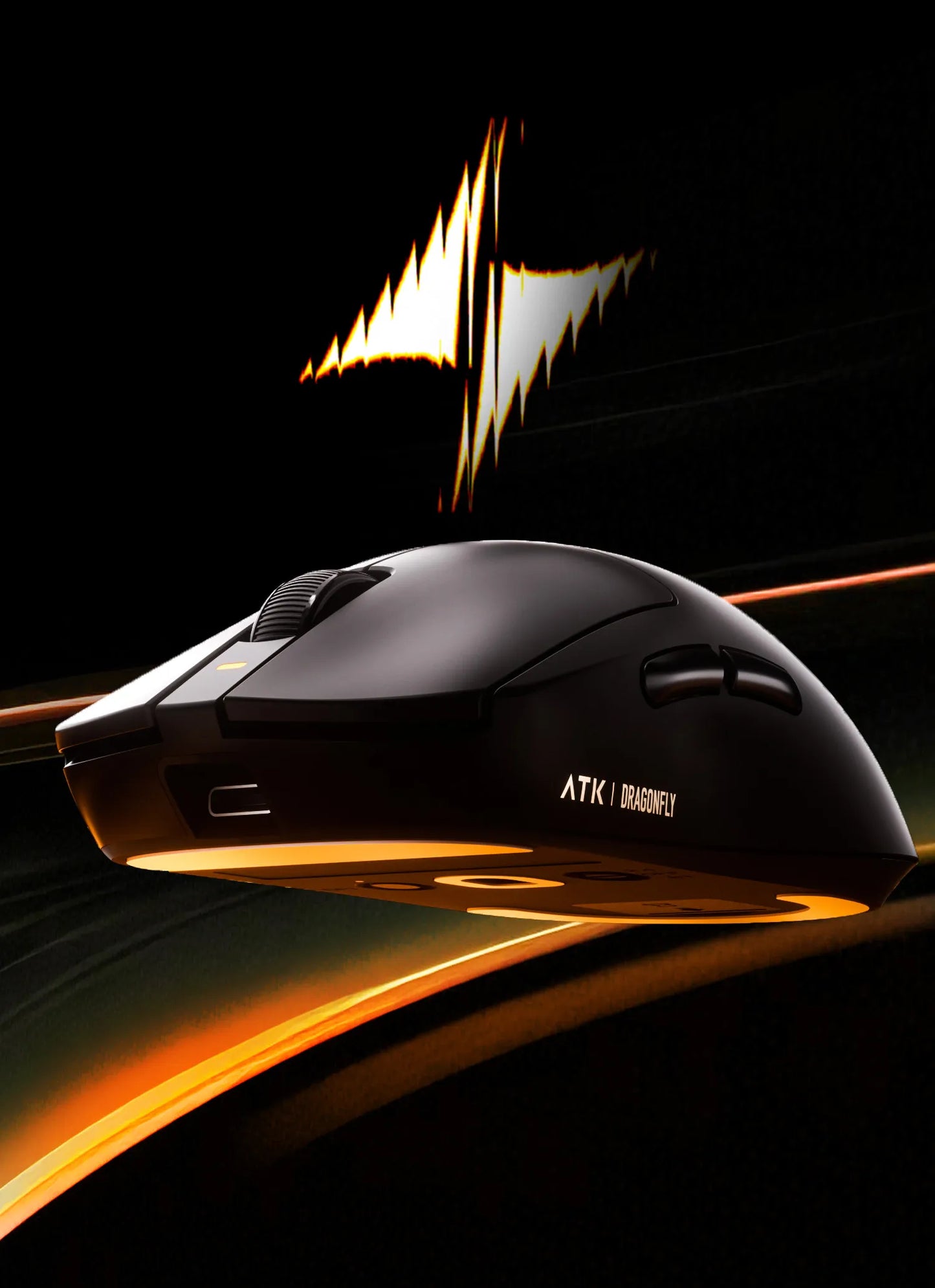 Rato Gaming Sem Fios ATK A9 com Tecnologia NearLink, Ergonómico PAW3395, Tri-Mode Bluetooth de Baixa Latência para Esports e PC