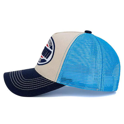 Styl: czapka baseballowa unisex, klasyczna czapka z siateczki STATION z nadrukiem literowym, dla mężczyzn i kobiet, oddychająca, czapka typu „trucker” na lato w stylu streetwear