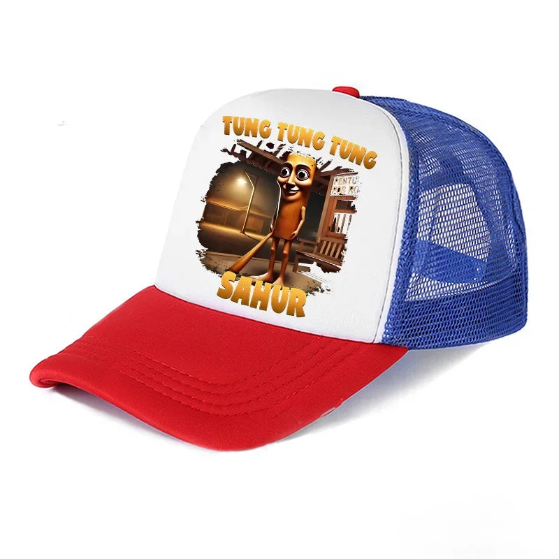 Italian Brainrot Kids Baseball Cap Boy Casual Hat Children Sports Sun Hats Tung Sahur Tralalers Shark Adjustable Bonnet Men Gift