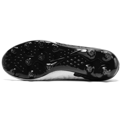 Chaussures de Football noires pour hommes, crampons AG/FG, bottes d'entraînement pour hommes, chaussures de Sport à cheville haute, baskets pour enfants et adultes 35-45