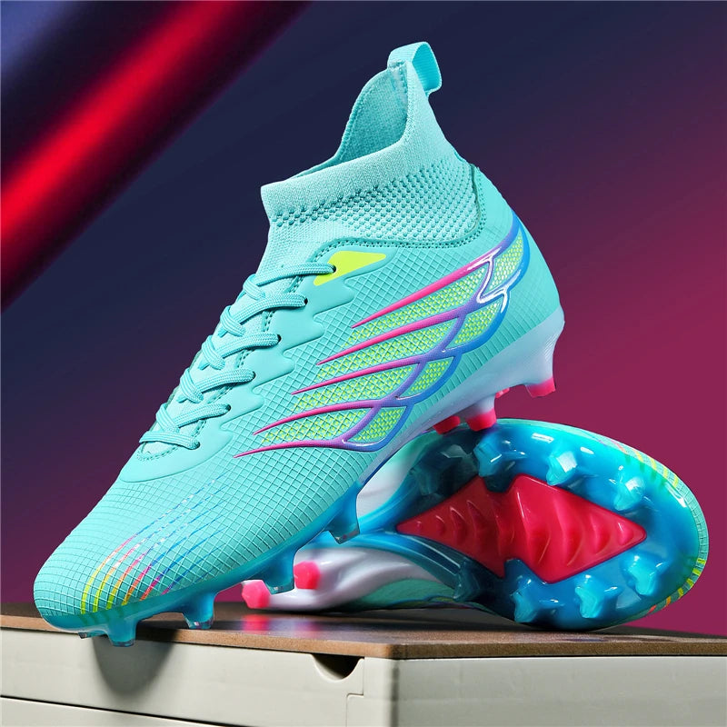 Superfly FG bottes de Football crampons de Football en plein air chaussures noires chaussures de Sport professionnelles souples bottes confortables respirantes grande taille
