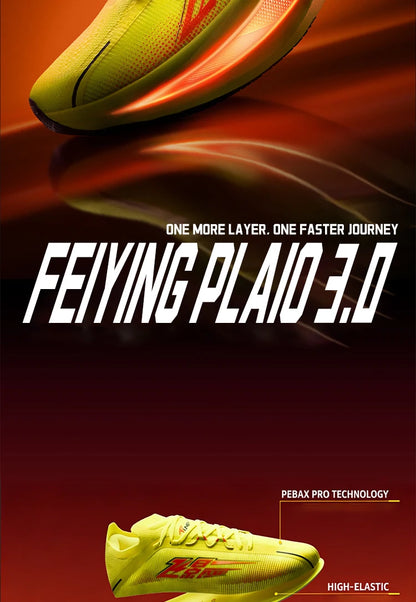 QIAODAN Feiying Plaid 3 Carbon Plate Men Running Shoes 2026 Marathon Racing Sneakers Rebound Cushion Athletic Shoes QDB023262290