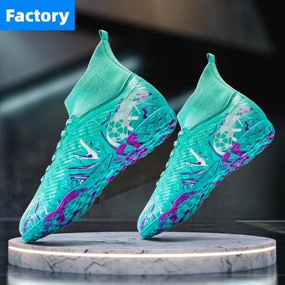 Men Professional Football Shoes Society Cleats Soccer Shoes Original Indoor Football Field Boots Grass Training TF/FG Sneaker