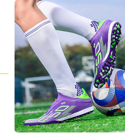 Nouvelles chaussures de football pour hommes, chaussures de football sur gazon, ultralégères, confortables, crampons d'intérieur antidérapants, crampons FG pour terrain synthétique, futsal, adulte, antidérapantes