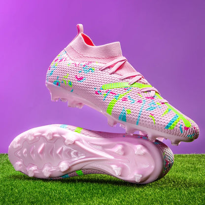 Nouvelles chaussures de football pour hommes, baskets de football pour terrain gazonné, chaussures de football d'extérieur, chaussures d'entraînement professionnelles, chaussures de sport antidérapantes, ultralégères,