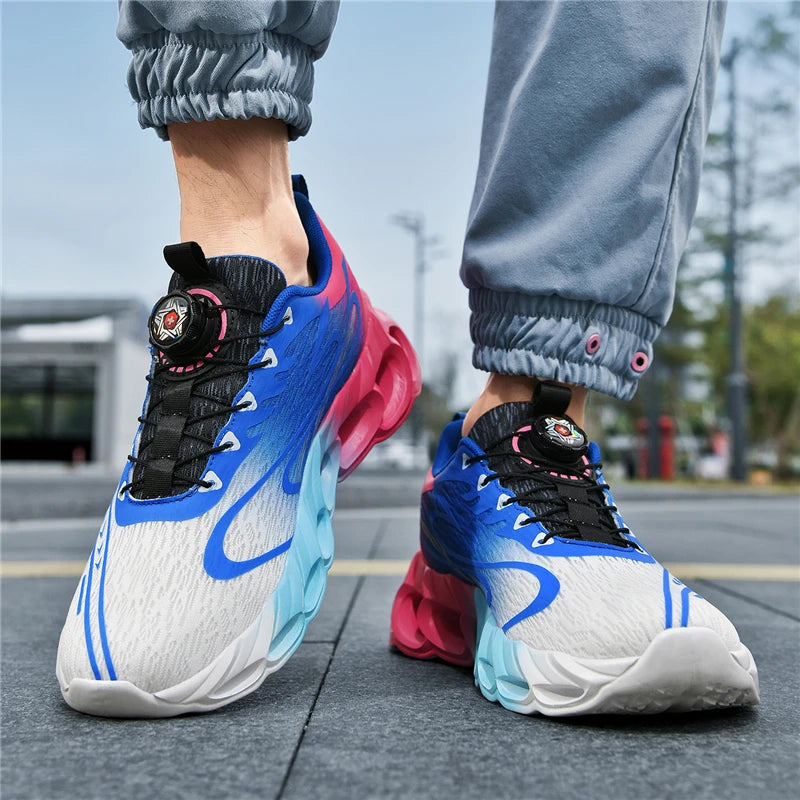 Sneakers unisex leggere con suola morbida e ammortizzante, scarpe da corsa professionali per l’allenamento, nuove scarpe da corsa per l’outdoor con fibbia girevole
