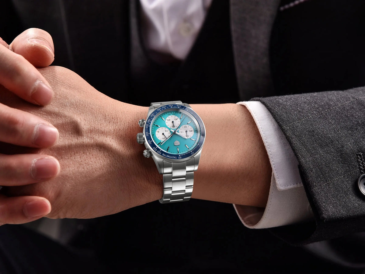 Rossitimi Casual Elegance herenhorloge met kwarts, lichte luxe, premium roestvrij staal, saffierglas, klein, drie-pins, lichtgevend duikhorloge