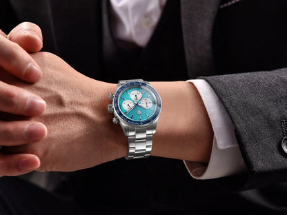 Rossitimi Casual Elegance herenhorloge met kwarts, lichte luxe, premium roestvrij staal, saffierglas, klein, drie-pins, lichtgevend duikhorloge