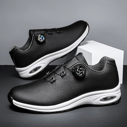 Golf Shoes Air Cushion Men Sports Running Driving Shoes Breathable Lightweight Comfortable Athletic Nonskid Rotating Sneakers