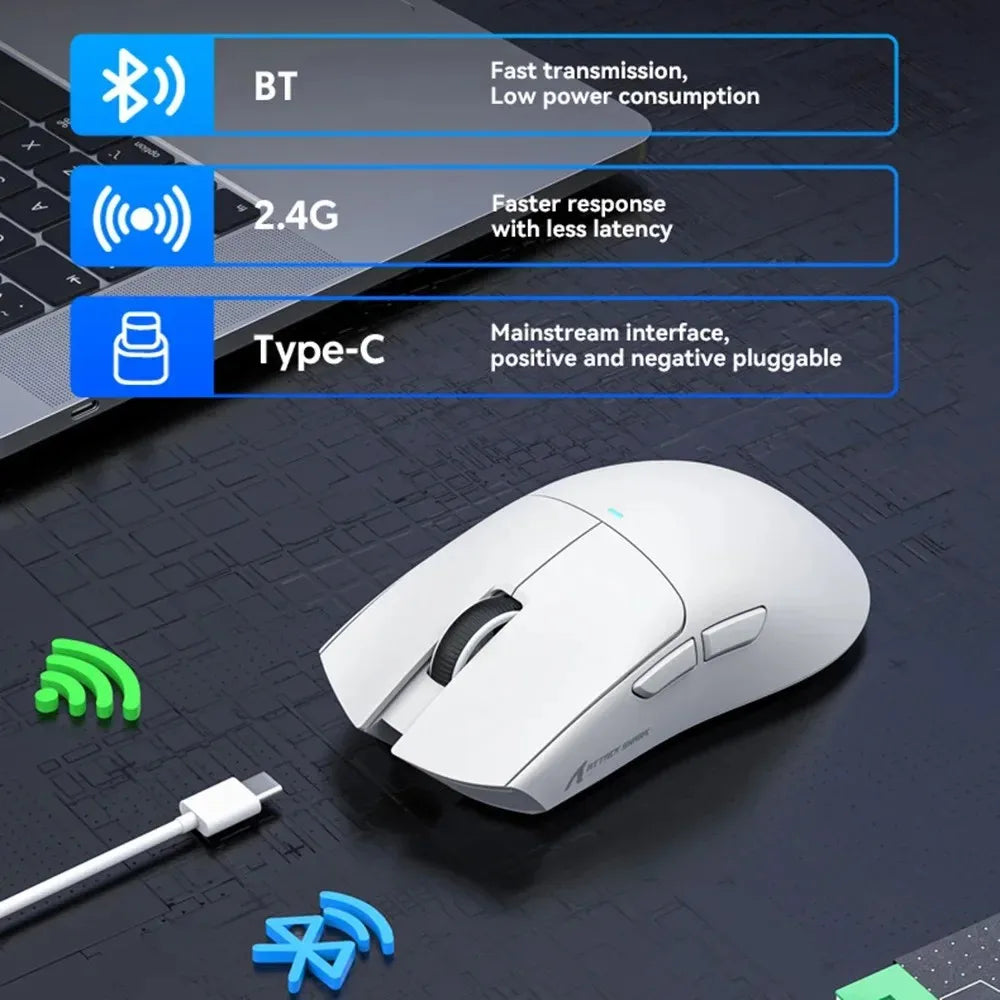ATTACK SHARK X11SE Ultra-Light Wireless Gaming Mouse, 20 Million Cycles Life, PAW3311 Gaming, 22K DPI, 400 IPS, 40G, 1KHz, 65 Hours, 30mAH