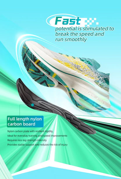 ONEMIX Carbon Plate Running Shoes for Men Shock Absorption Ultra-light Sports Shoes Rebound Outdoor Women Marathon Sneakers